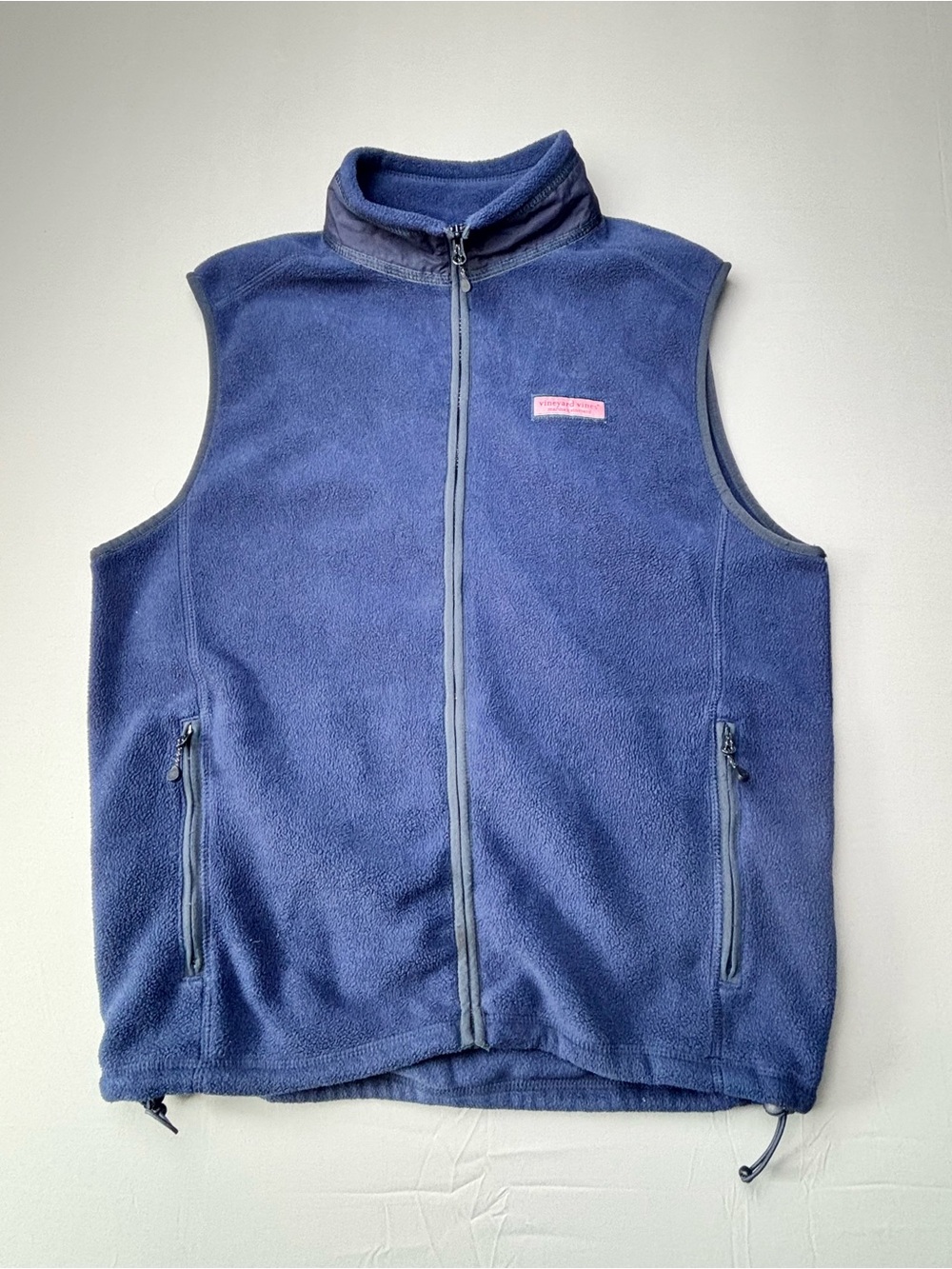 Vineyard Vines Women’s Navy Blue Fleece Vest with Front Zip Size Medium